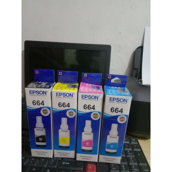 Jual Tinta Epson 664 (BCMY) L100/L110/L120/L200/L220/L210 Harga per set