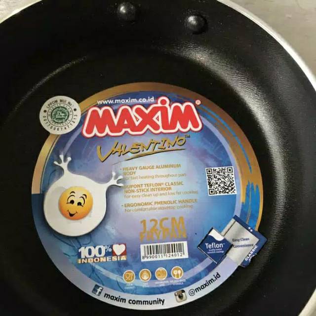 Maxim Valentino Frypan Teflon MAXIM FRYPAN 12 CM VALENTINO WAJAN TEFLON FRYPAN