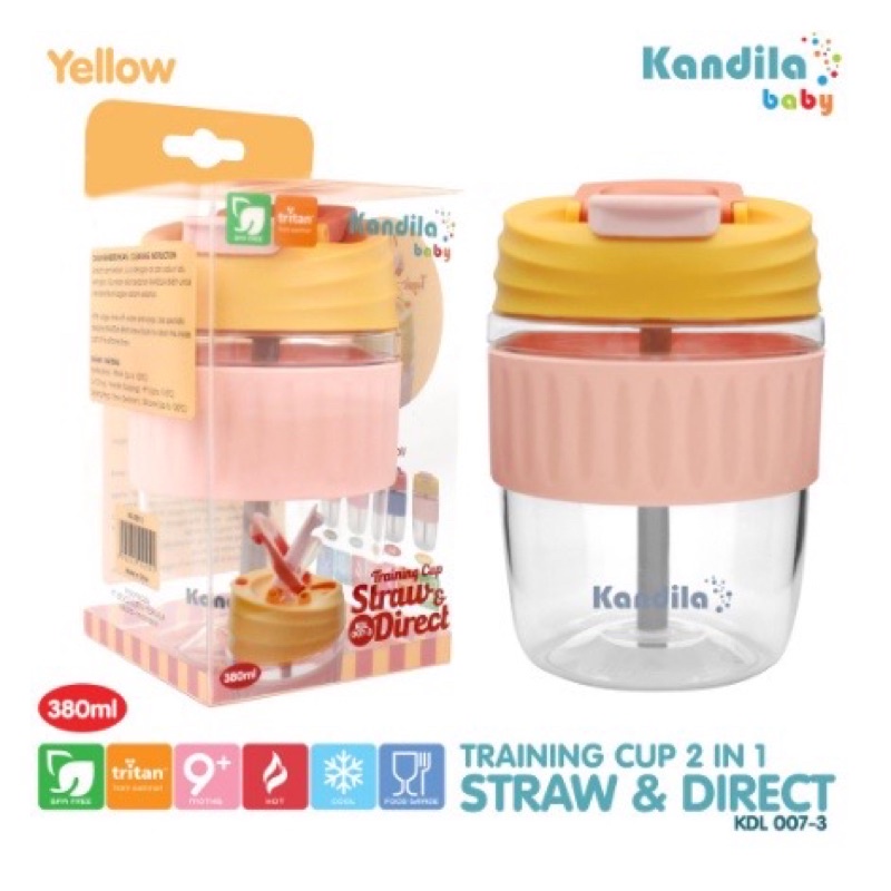 Kandila Baby Training Cup 2in1 Spout Straw Gelas Botol Minum Anak Bayi // Kandila spare part botol sedotan Tutup botol