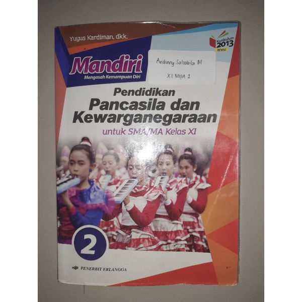 Mandiri PKN 2 SMA/MA kelas 11 (XI) Edisi K13 revisi. Buku soal PPKn