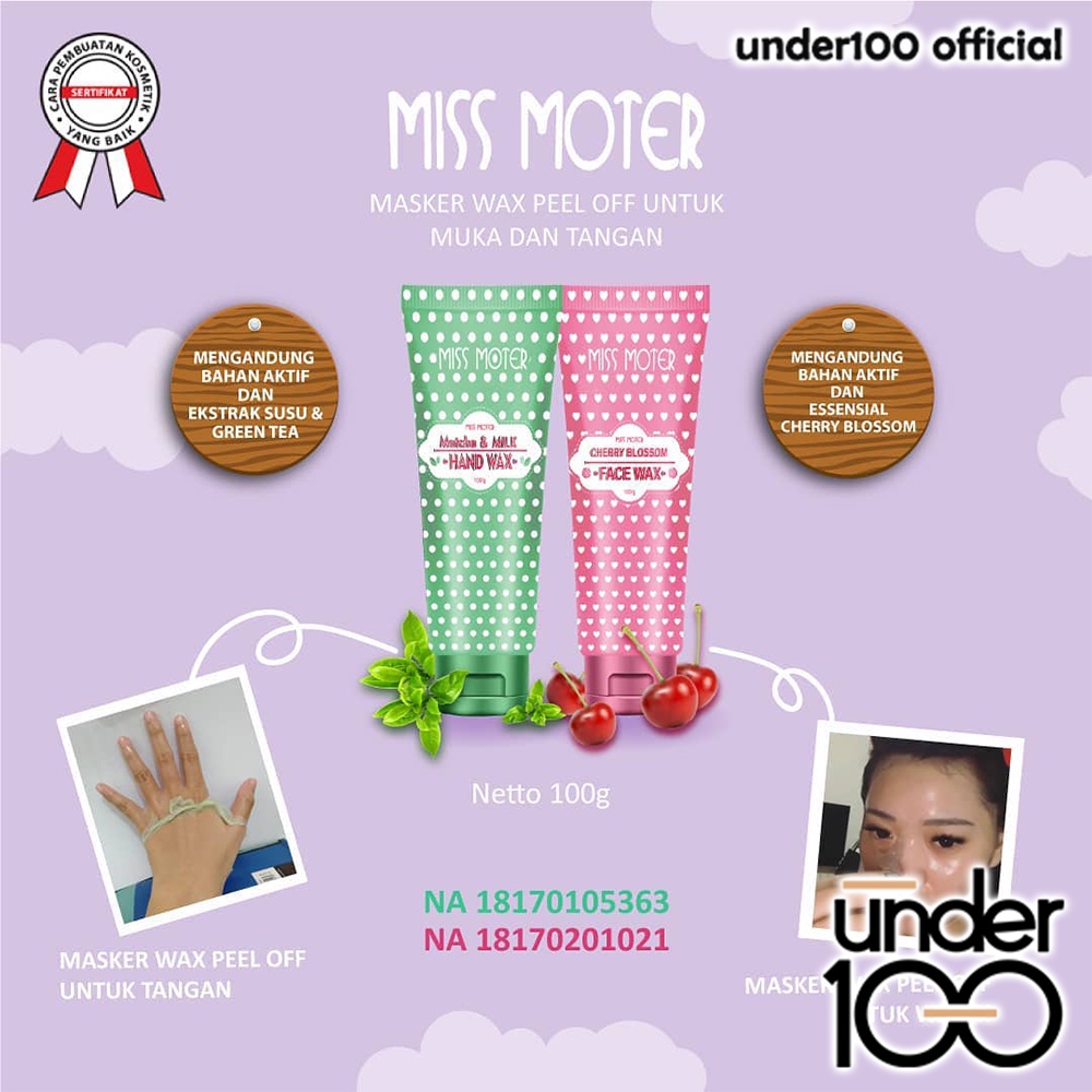 ❤ UNDER100 ❤ SYB Miss Moter Cherry Blossom Face Wax | Matcha &amp; Milk Hand Wax | Masker Wajah | Masker Tubuh (✔BPOM)