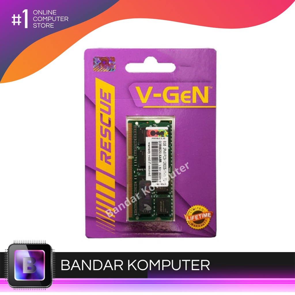 V-GEN DDR3 8GB PC-12800 SODIMM RESCUE