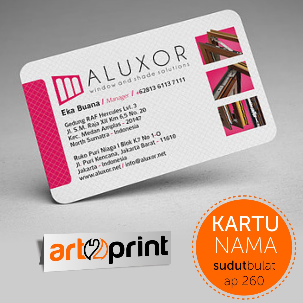 

Kartu Nama Premium Siku Bulat