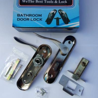 KUNCI PINTU KAMAR MANDI/GAGANG PINTU SET/DOOR LOCK/GAGANG KUNCI PINTU KAMAR MANDI BATHROOM DOOR