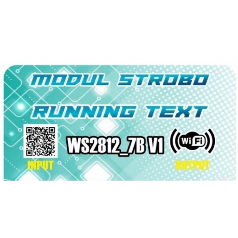 modul strobo running text ws2812 7 baris