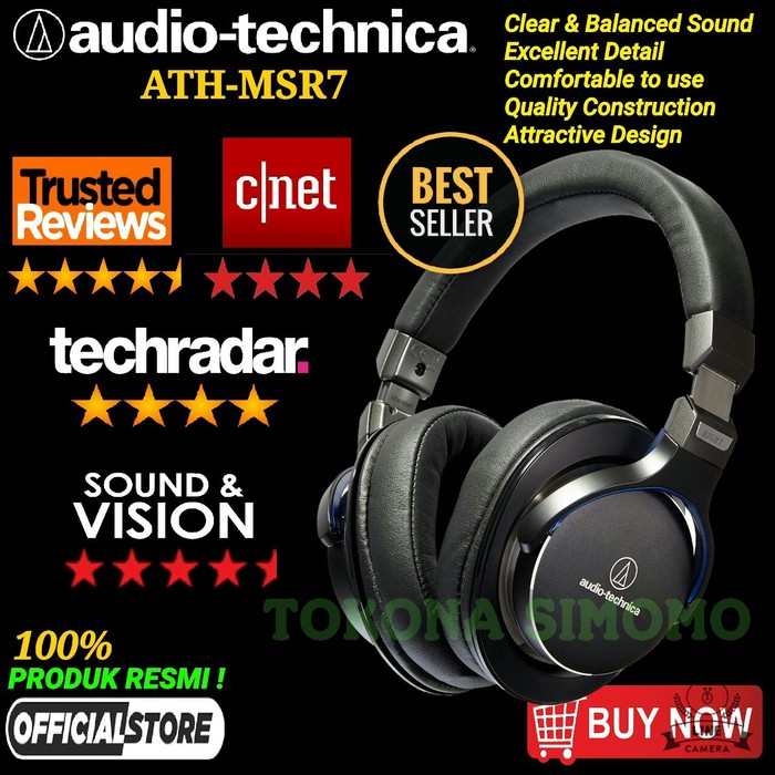PROMO Audio Technica ATH - MSR7 High Resolution Headphones MURAH