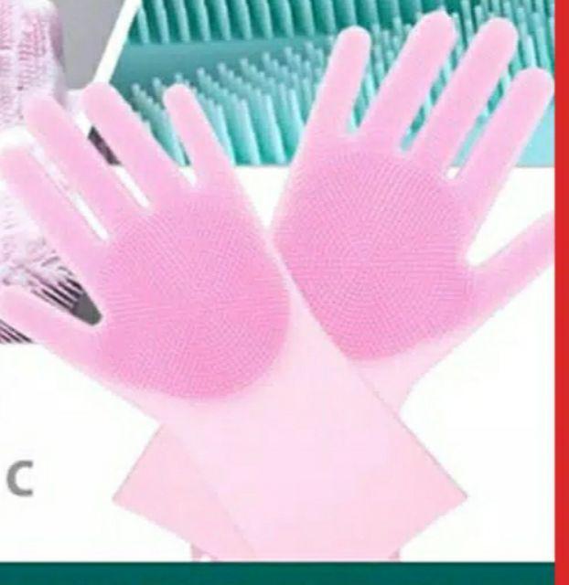 Sarung Tangan Masak Silikon / Magic Glove Brush 1 Pasang Sarung Tangan Cuci Piring