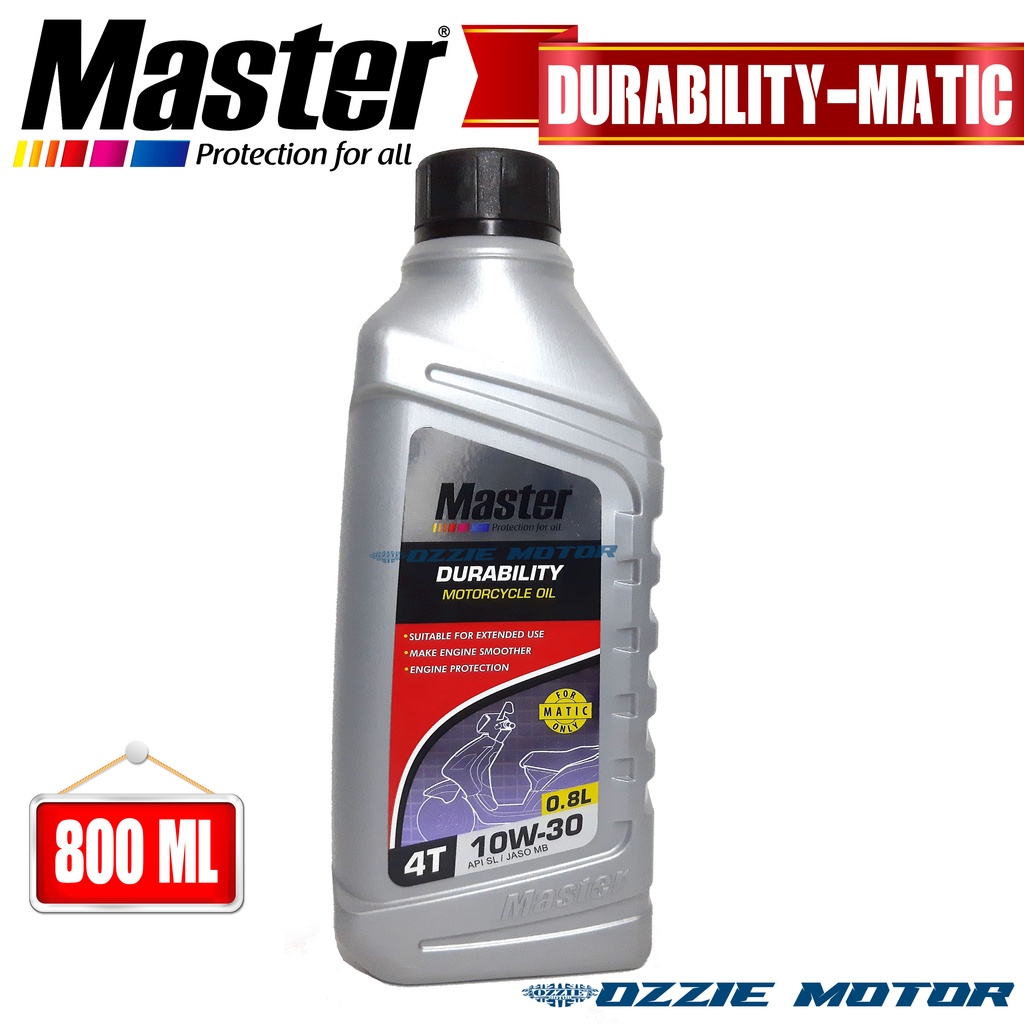 MASTER 4T DURABILITY MOTORCYCLE OIL 10W30 - 800ML SCOOTER MATIC