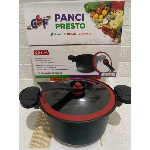 panci presto viral 22cm 24cm GSF G-5324 panci presto totipotent