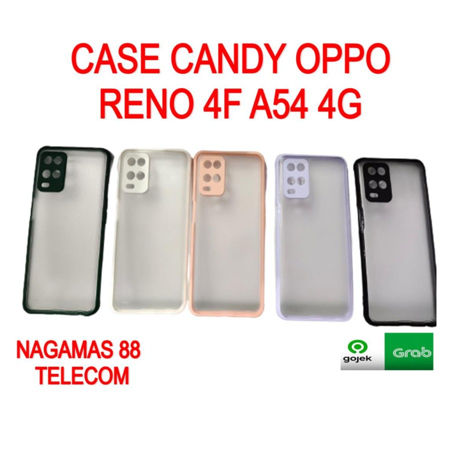SOFT HARD JELLY CASE CANDY TRANSPARANT OPPO RENO 4F A54 4G SARUNG HP