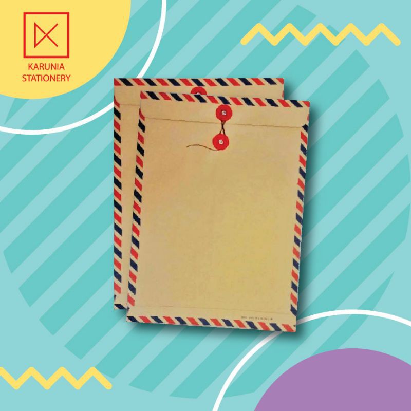 

Amplop cokelat airmail tali 308
