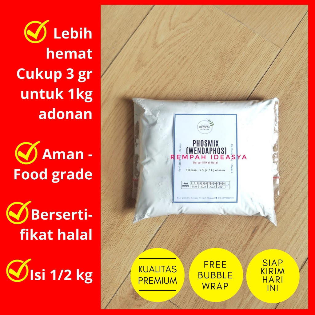 

500gr WendaPhos / Phosmix / Mixphos / Pengenyal Bakso / Sosis / Nugget / Siomay