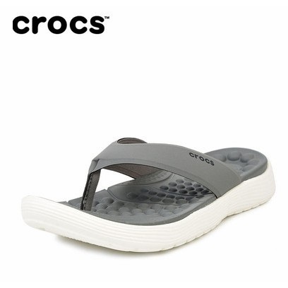 CLEARANCE SALE! Crocs Reviva Flip SKU 205473 Sandal Jepit Pria dan Wanita Leather Flip Sandal