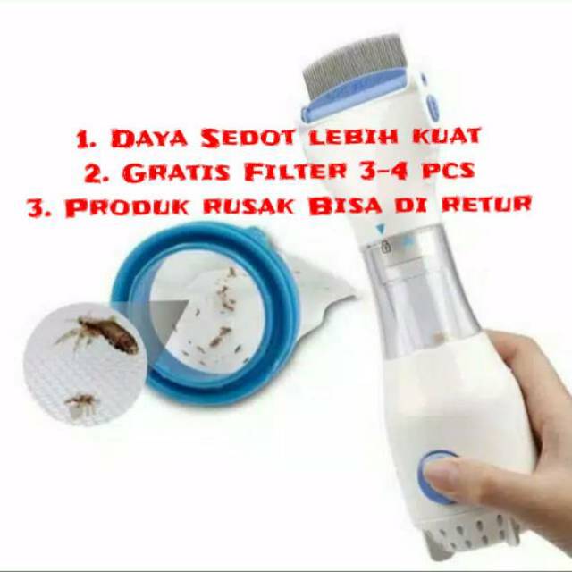 Sisir Kutu Listrik / Sisir Kutu / Sisir Penyedot Kutu / V-comb