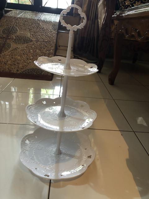 Rak Kue Tier Tempat Cup Cake Stand Snack Cookies Display 3 Tingkat A
