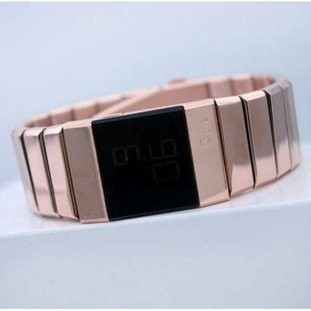 Jam Tangan Cewek Digital Alexandre Christie Ac 9100 Rose Gold Original