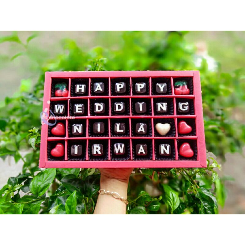 

kado coklat custome tulisan isi 28