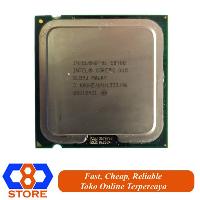 PROSESOR INTEL CORE2 DUO E8400 C2D E8400 3.0GHZ TRAY SAMA FAN