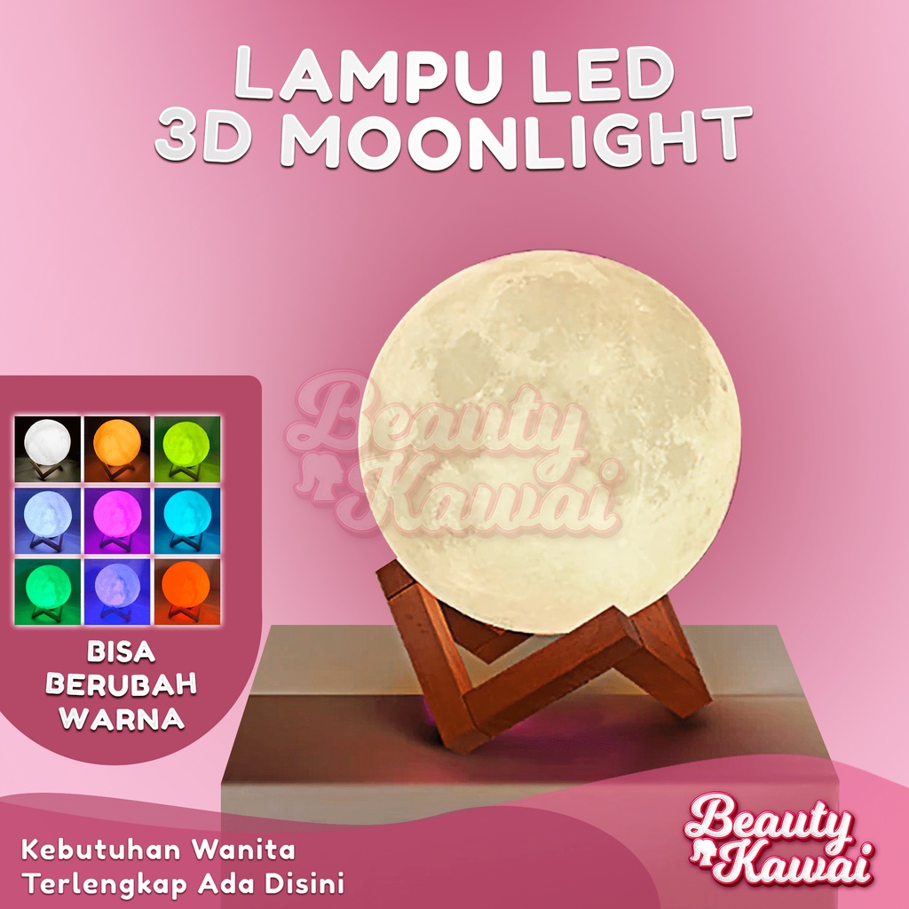 Lampu Kamar Tidur Bulat Moonlight LED Dekorasi Lamp Bedroom Tumblr