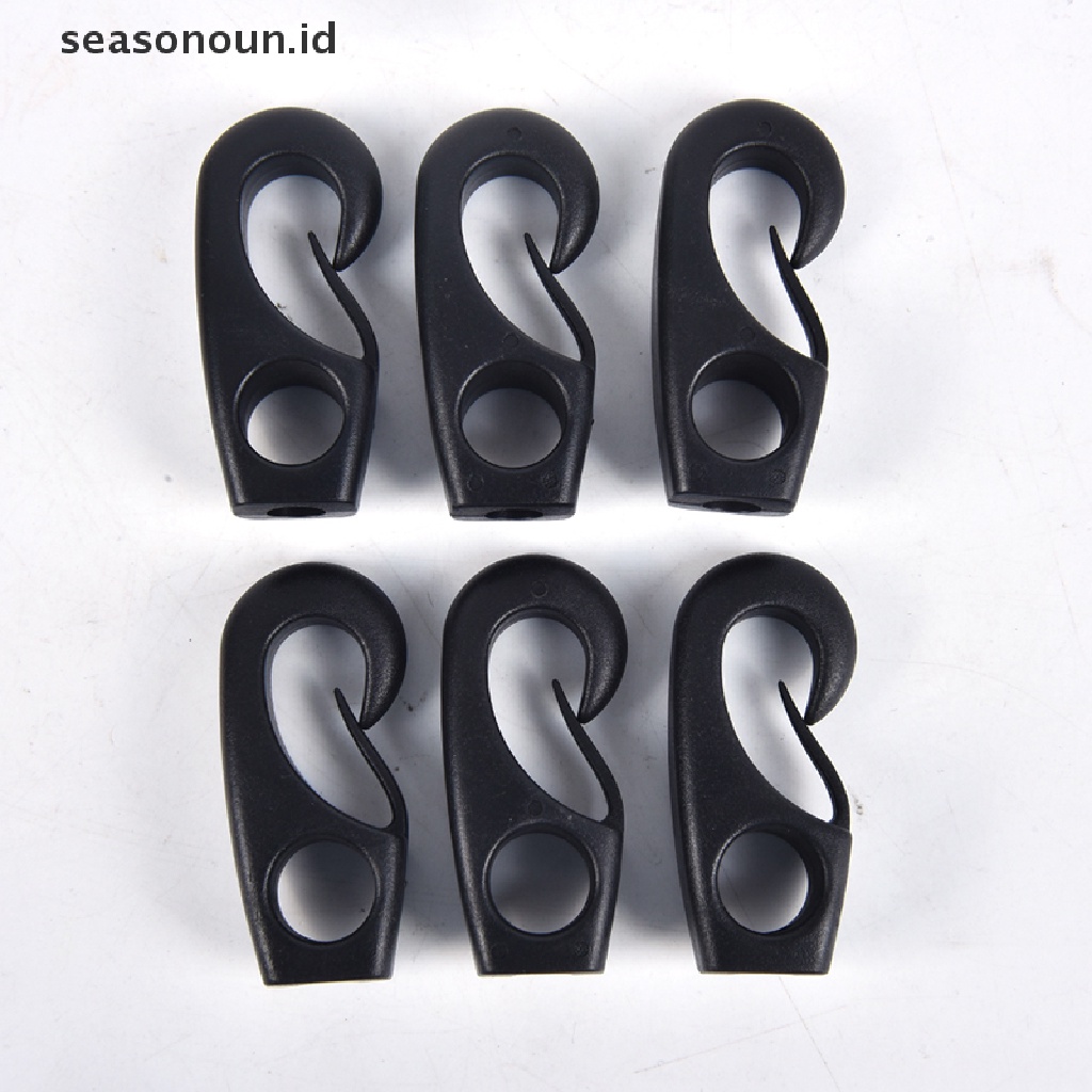 (seasonoun) 6pcs Klip Kait Tali Bungee Bahan Nilon Untuk Perahu Kayak