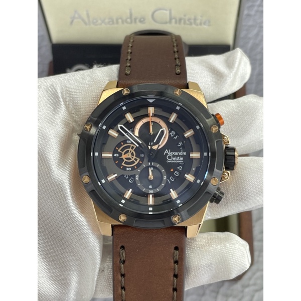 alexandre christie 6560mc pria rosegold ring hitam