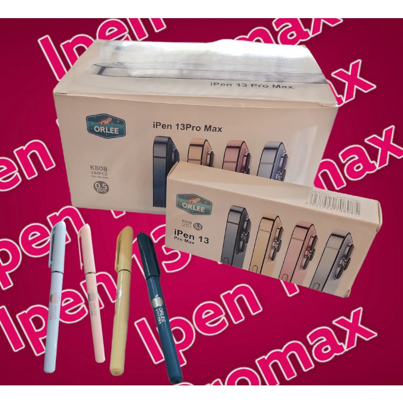 

Bolpoin / Pena / Bolpen / Pulpen IPEN 13 Promax merk Orlee GelPen Tinta Hitam (1 LUSIN isi 12 PCS)