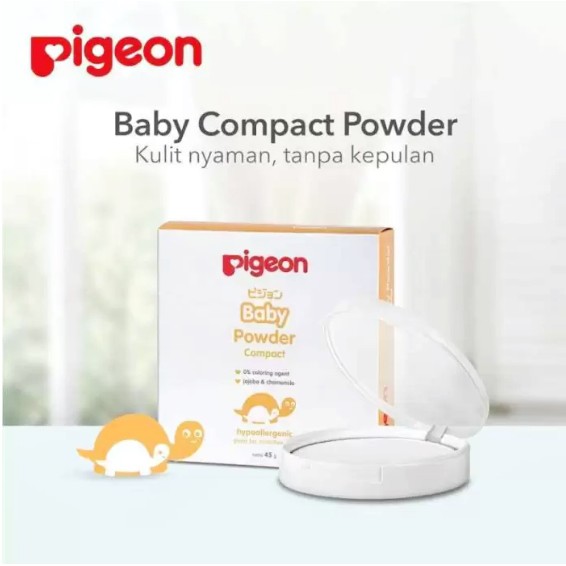 BEDAK PADAT BAYI PIGEON BABY COMPACT POWDER 45 GR ed 07/2024