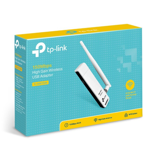 USB Conector Konector Dogle Adapter Wireless Wifi Antena TP-Link TPLink TP Link TL-WN722N 150Mbps