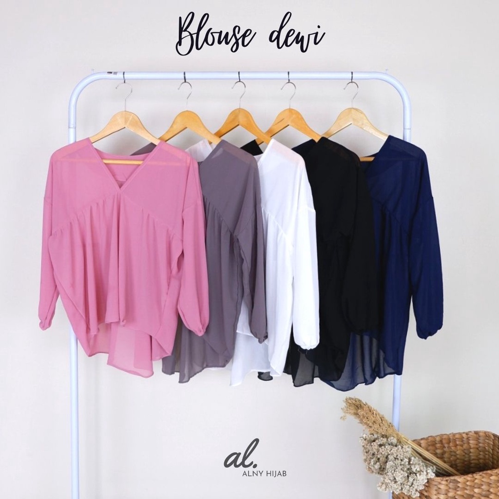 Alny Hijab - Dealova Blouse Outer / Bloude Wanita Bahan Ceruti Babydoll Premium