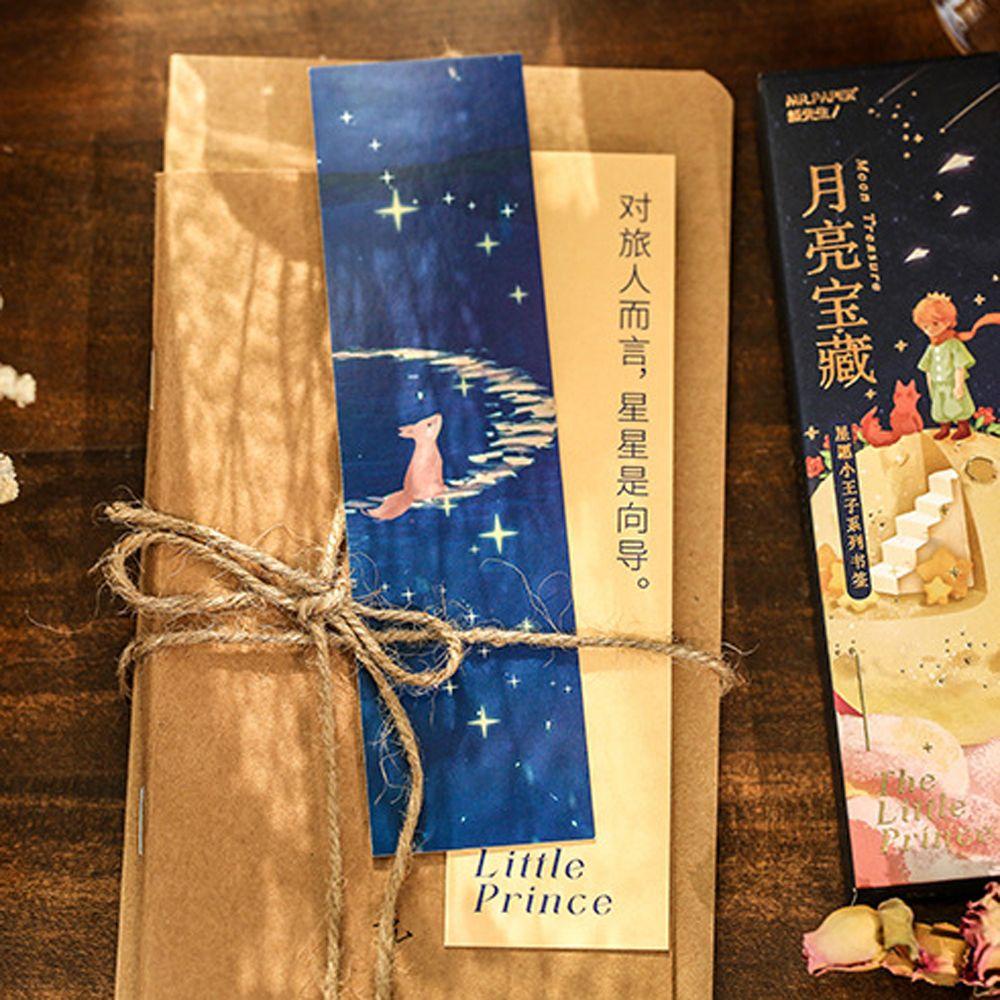 [Elegan] Star Wish The Little Prince Series Student Stationery Anak Penanda Note Halaman Holder Label Halaman Asisten Membaca Retro Bookmark