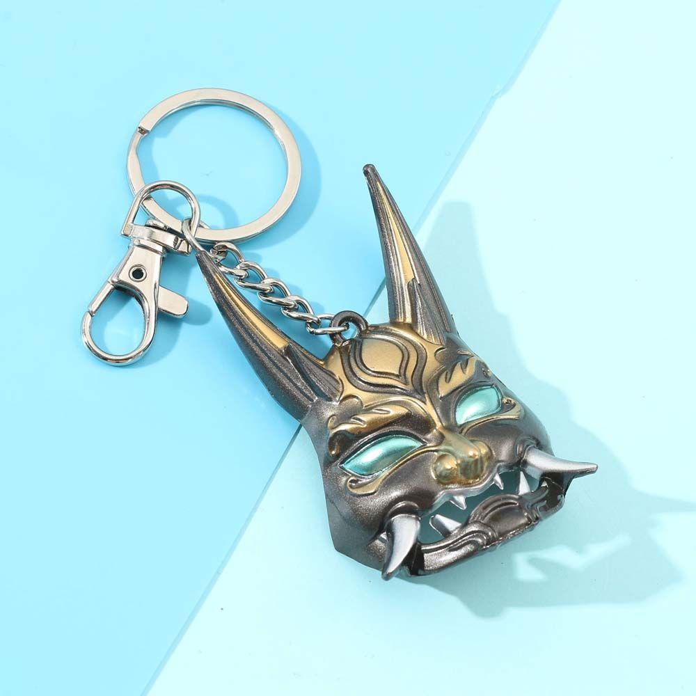 【 ELEGANT 】 Genshin Impact Gantungan Kunci Wanita Kreatif Anime Game Genshin Punk Metal Metal Key Chains