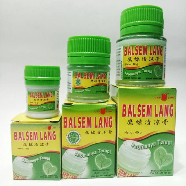 Balsem Lang Hijau Kecil 10 G / Balsem Lang 20 G / Pereda Rasa Sakit Aroma Terapi / Pereda Nyeri