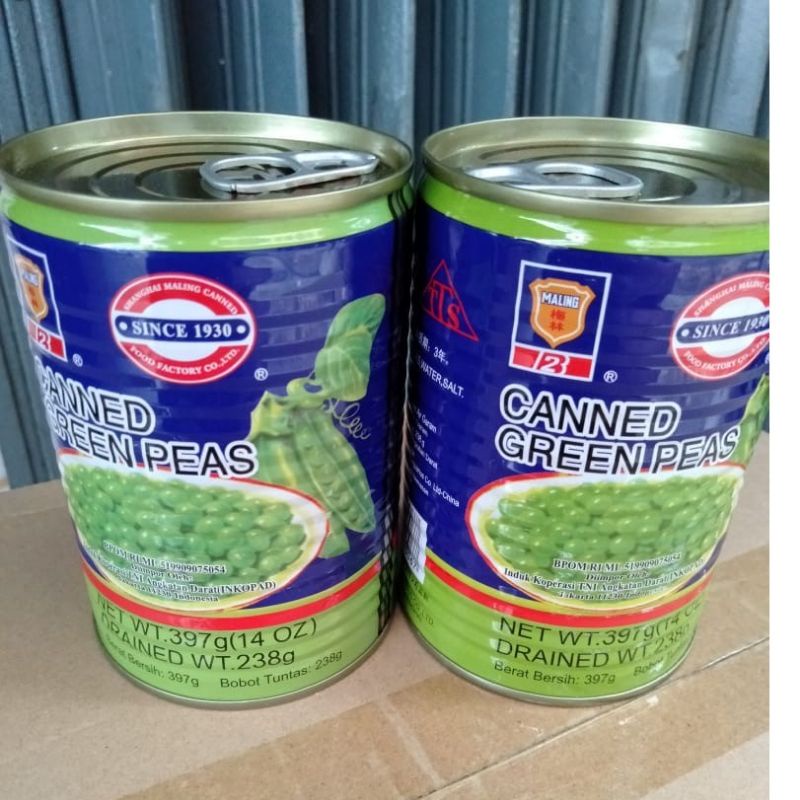 

Canned Green Peas Kaleng Kacang Polong Kaleng 397gr