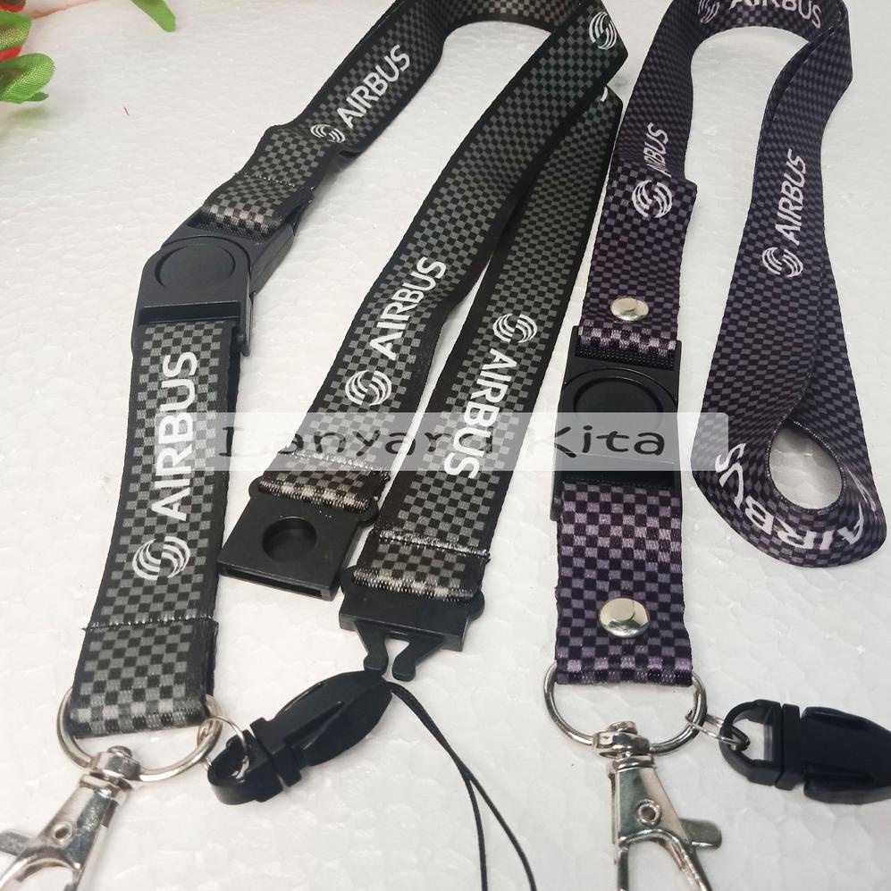 

[KODE PRODUK VSZ999557] AIR BUS Lanyard Id Card Printing GANTUNGAN NAME TAG BAHAN TISSUE 2 CM