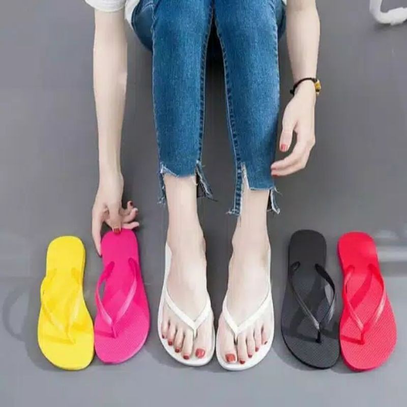 Sandal Jepit Wanita Jelly Polos