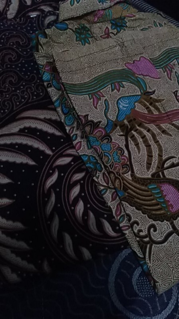 Kemeja Batik Kramik Biru Seragam Batik M L Xl Atasan Baju Batik Pria Kekinian Murah Keren Terlaris