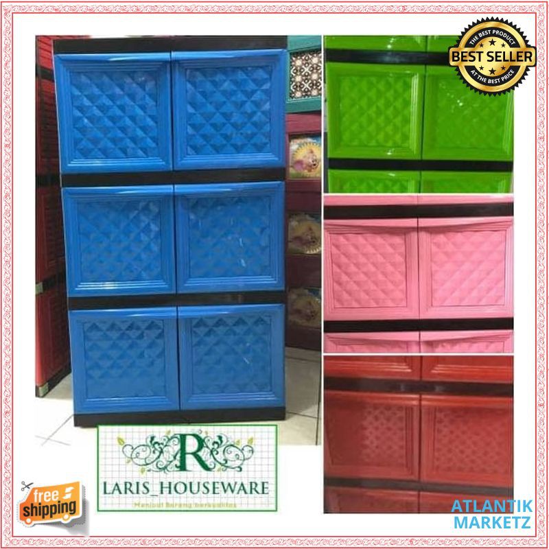 Lemari Plastik Laci Plastik Lemari Pakaian HEXA SUSUN 3