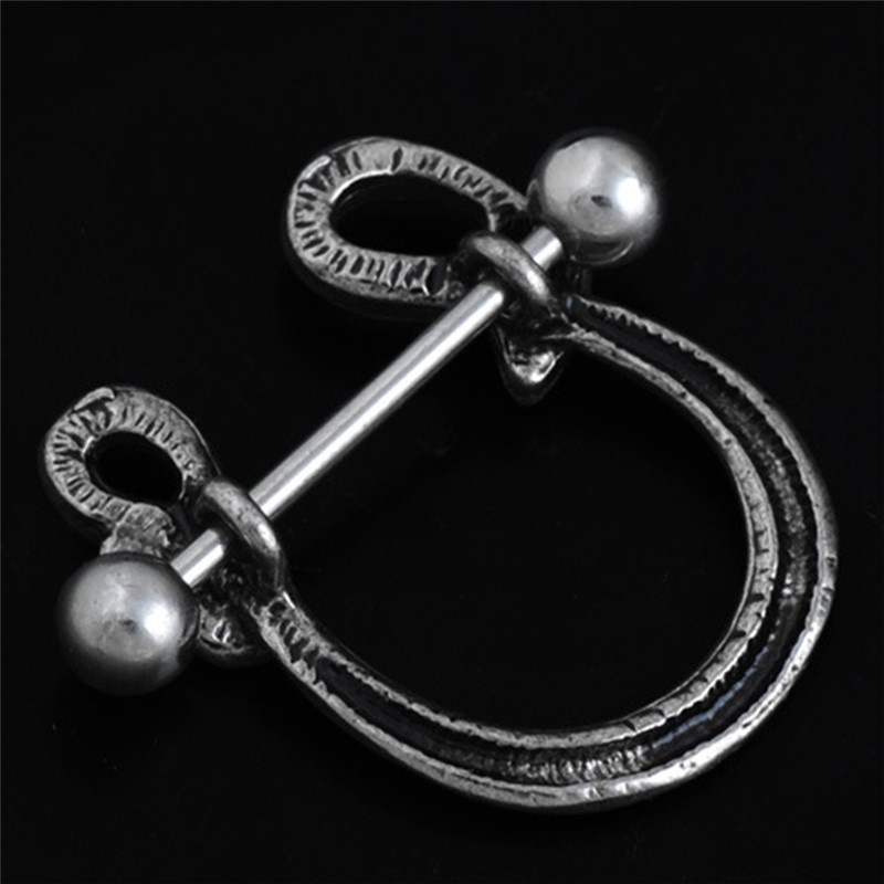 14g Anting Tindik Puting Bentuk Ular Bahan Stainless Steel