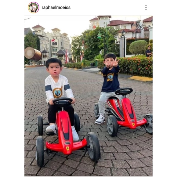 Pliko Ride On Ferrari Go Kart - Mainan Anak