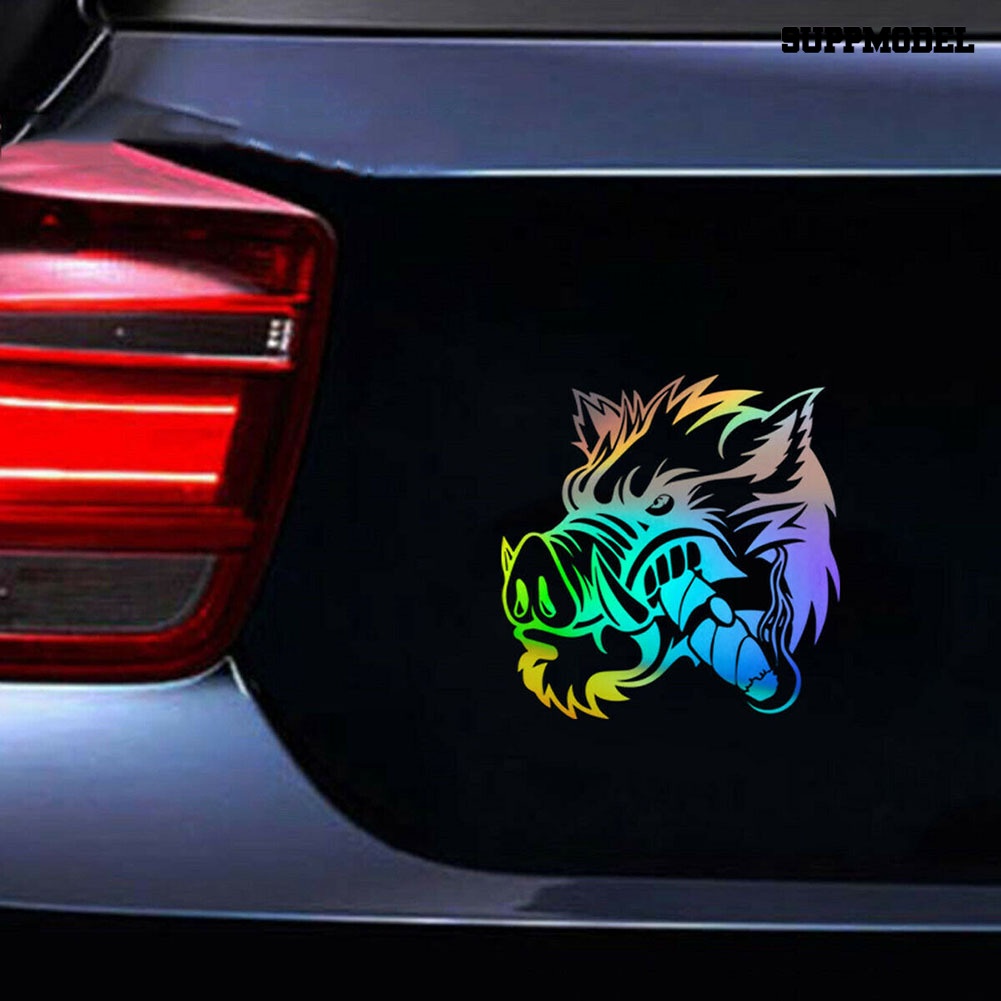 Sticker Decal Reflektor Dekorasi Bodi Mobil Motif Gambar Binatang Liar