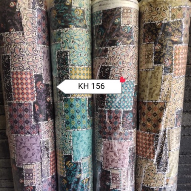 Kain Rayon Seri Motif Bunga Roll Seri 1 Roll Shopee Indonesia