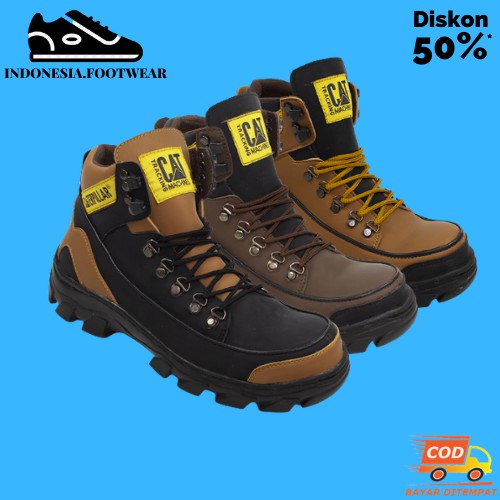 BAYAR DI TEMPAT !!! SEPATU BOOT'S PRIA CATERPILLAR ARGON SEPATU MBC UJUNG BESI SEPATU SAFETY WORK