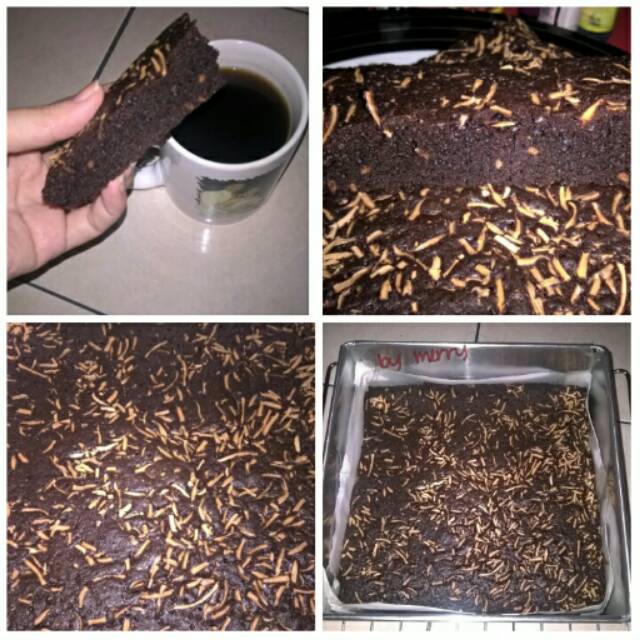 

Brownies coklat toping keju