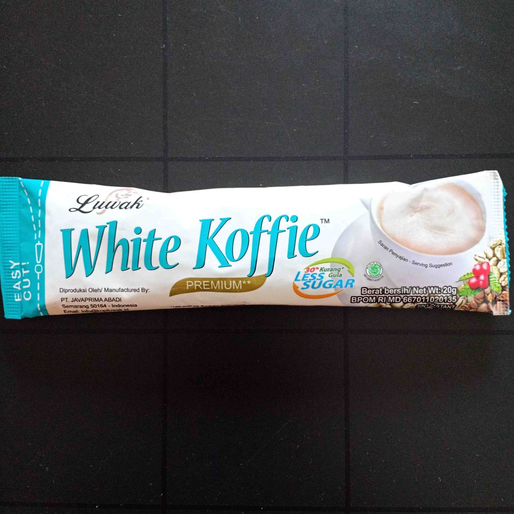 Luwak White Koffie Coffee Sachet 20gr Premium Less Sugar Kurang Gula Original Vanilla Mocca Caramel Tarik Malaka Minuman Kopi Susu Instan Instant 3in1 20