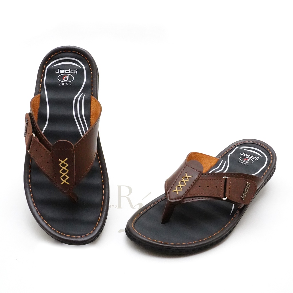 JEDDI [DPK 101] Sandal Jepit Pria Sandal Kasual Slide Sandal Kulit Laki-laki