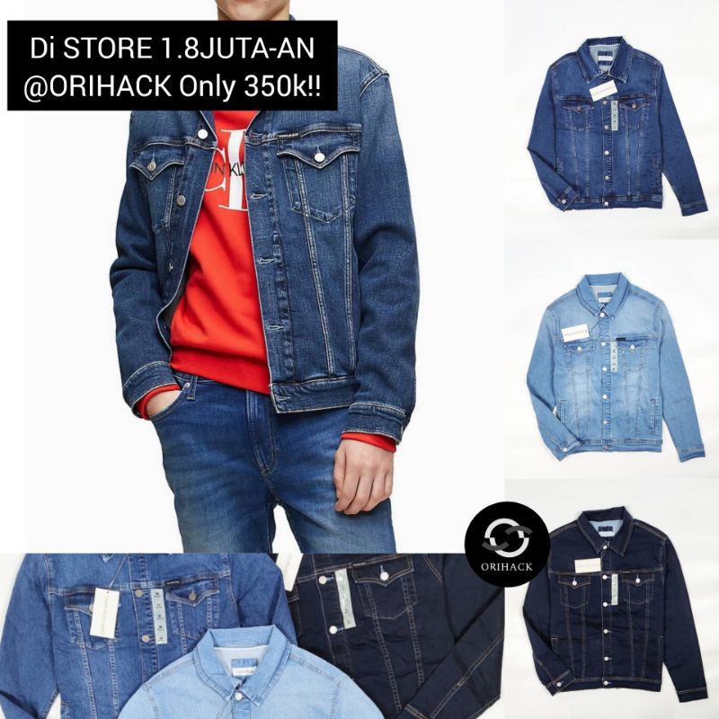 [DENIM MURAH] CALVIN KLEIN Jaket Foundation Slim Denim Jeans Original Pria Jacket