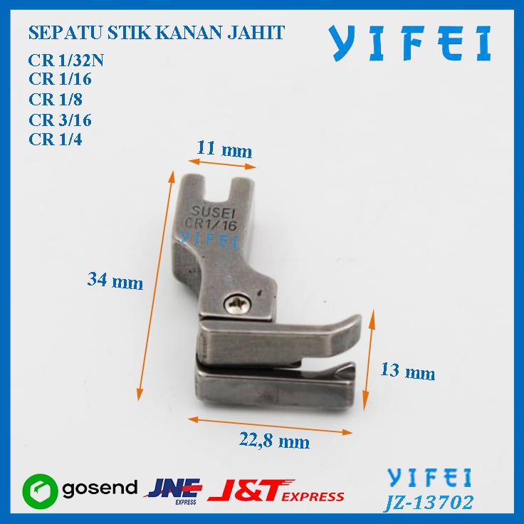 Sepatu Mesin Jahit Stik Sebelah Kanan CR Mesin Jahit HS/YIFEI-13702 - 1per32