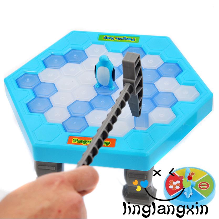 LLX-Penguin Trap Icebreaker Kids Puzzle Desktop Knock Ice Block Family Funny