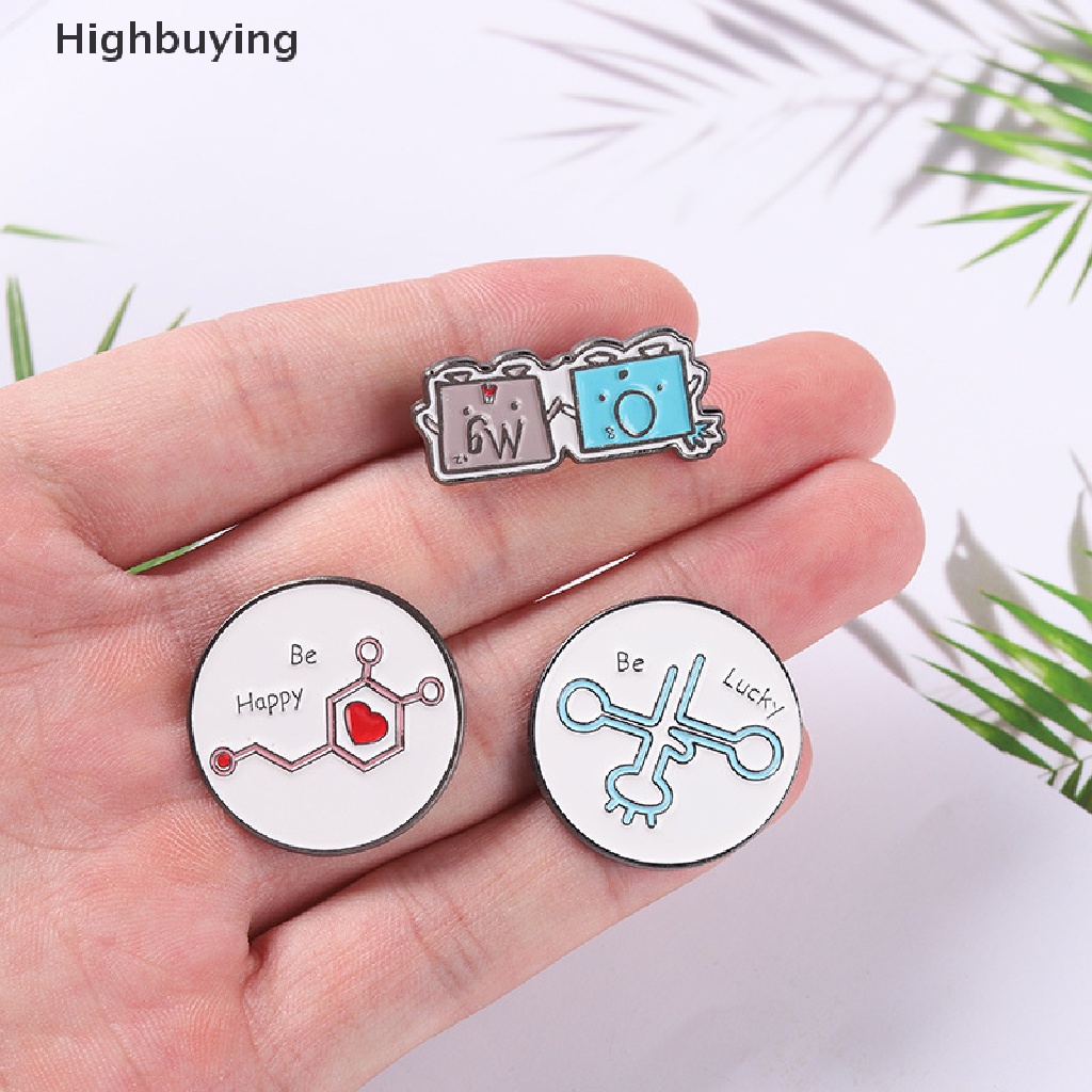 Hbid Bros Pin Enamel Desain Molekul Kimia Keberuntungan OMG Element