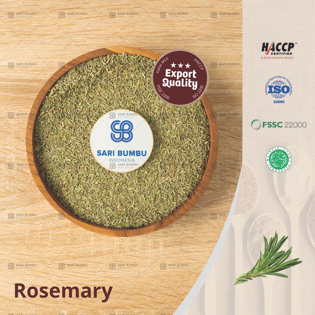 

Kaenomeefood- Rosemery Premium kualitas ekspor 250 gr untuk penyedap rasa dan bumbu dapur halal MUI